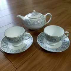 WEDGWOOD ウェッジウッド ドルフィン ティーポット カップ＆ソーサー