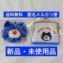 mojojojo フェイスポーチ BC3 がま口ポーチ モジョジョジョ 青ネコ