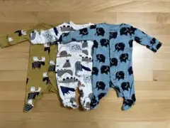 NEXT 動物柄ロンパース3点セット