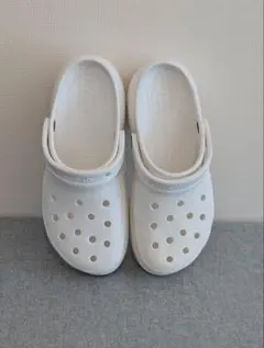 【crocs】クラシック プラットフォーム クロッグ ホワイト 26cm/W9