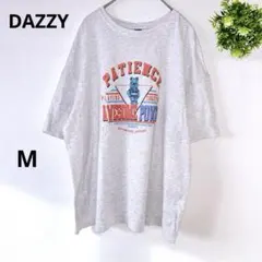 ❣️デイジー❣️半袖Tシャツ オーバーサイズ クマロゴ ユニセックス グレー Mのサムネイル