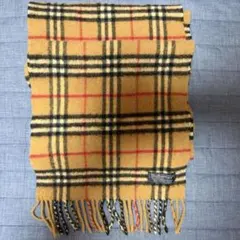 バーバリーBURBERRYマフラー茶ノバチェックウール定番イングランド製のサムネイル