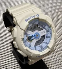 CASIO Baby-G BA-110BE 白×水色 電池交換済のサムネイル