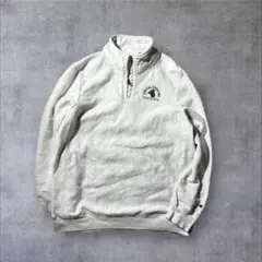 Champion Reverse Weave ハーフジップ　L カレッジロゴ刺繍