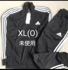 adidas ブラックジャージ上下セット XL