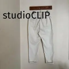 スタディオクリップイージーテーパードパンツデニムサイズLナチュラルカジュアル
