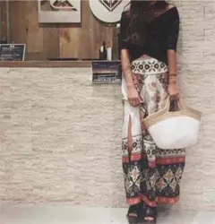 ロキシーマキシ丈スカート