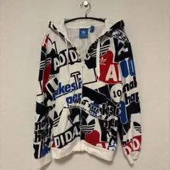 adidas(アディダス) オリジナルジップパーカー Mサイズ総柄　ユニセックス