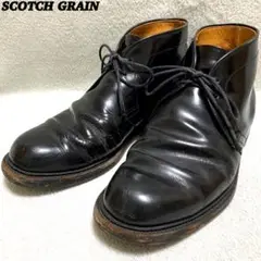 SCOTCH GRAIN チャッカブーツ レザー ブラック黒 スコッチグレイン