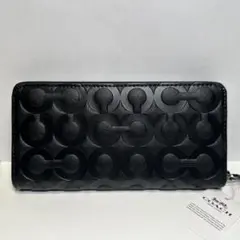 ブラックレザーのCOACH長財布 【即発】