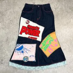 Angel Blue パッチワーク デニムスカート L ナカムラくん 平成レトロ