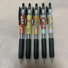 【新品】ディズニー サラサ　ボールペン　黒　5本セット Disney 日本製