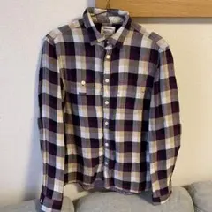 DIESEL 紫 チェックシャツ Mサイズのサムネイル