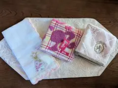 5.バービー、リバティー、Aイニシャルタオル3枚セット　新品未使用