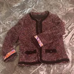 LEONARD ノーカラージャケット マルチカラー