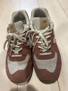 New Balance 574 赤/グレー スニーカー 箱無し