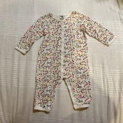 Petit Bateau 花柄ロンパース 12m