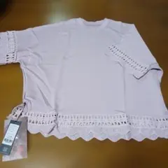 ⭐新品⭐ABITOKYO 半袖カットソー レース装飾ピンク
