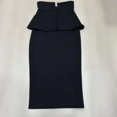 ペプラム タイトスカート 黒