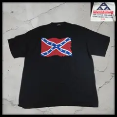 US古着 アルスタイル Tシャツ 2XL 黒 アメカジ フラッグ 国旗 プリントのサムネイル