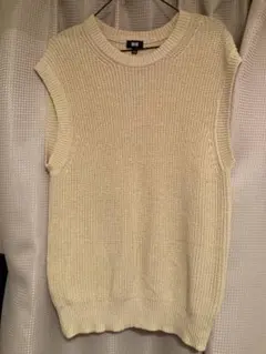 UNIQLO ニットベスト M クリーム