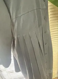 a.n.e 黒ワンピース　大きいサイズ　コートにも　すみ黒