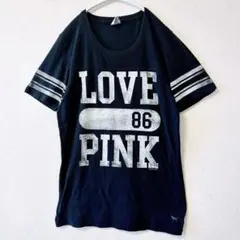 PINK Victoria’s Secret ロゴT フットボールT 黒 Lのサムネイル