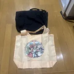 東京ディズニーランドホテル エコバッグと、黒いエコバッグ
