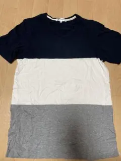 THE SHOP TK VネックTシャツ Mサイズ ネイビー　ホワイト　グレー