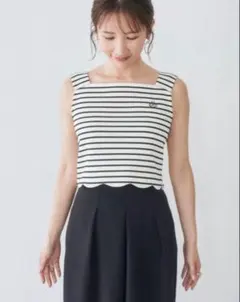 美品 connse コンセ 刺繍入りスカラップタンクトップ CONNSE 刺繍入りスカラップタンクトップ | Mercari
