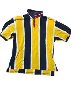 TOMMY HILFIGER ストライプ ポロシャツ XL
