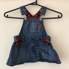 デニム ジャンパースカート 80