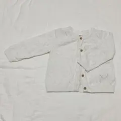 カーディガン ベビー ホワイト 女の子 長袖 H&M ハート柄