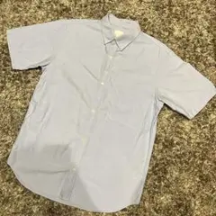 【ザノースフェイス】 (XL) リユース品: 半袖シャツ ボタンダウン ブルー
