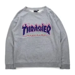 THRASHER MAGAZINE ファイヤーロゴ スウェット M グレーのサムネイル