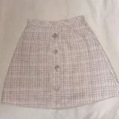 evelyn ツイード柄スカート ピンク