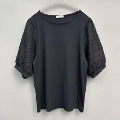 ハニーズ　COLZA（コルザ）　袖異素材トップス　ブラック　M パフスリーブのサムネイル