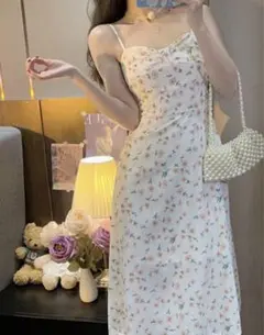 SHEIN オールオーバー花柄フリルキャミドレス
