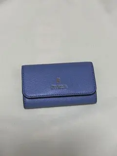 FURLA 青 レザー キーケース