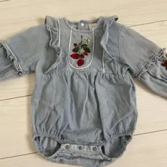 futafuta デニム風ロンパース 80