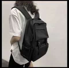 黒リュック 撥水 通勤通学旅行 男女兼用 A4収納 大容量リュック ブラック