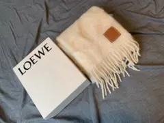 LOEWE モヘアマフラー白のサムネイル