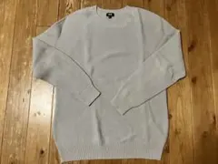 ユニクロ クルーネックニット ライトグレー XLサイズ