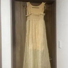 kastaneキャミワンピース　タンクワンピース　シアー　ベージュ