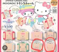 サンリオ ミニミニトランクチャーム 　こぎみゅん✕１　ハンギョドン✕１