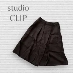 【スタディオクリップ】ラップスカンツ　ガウチョパンツ　リネン　麻100％ F