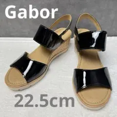 未使用☆Gabor ガボール コンフォートサンダル ベージュ ブラックのサムネイル
