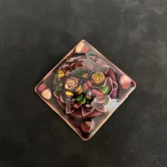 七宝焼きブローチ　洋風　薔薇の花束