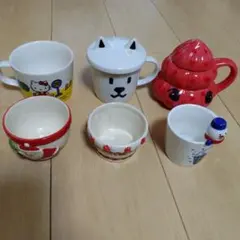 キャラクター陶器マグカップセット 6個