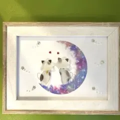 シーグラスアート 猫 にゃ〜 美味しそう ガラス morning - メルカリ